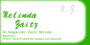 melinda zaitz business card
